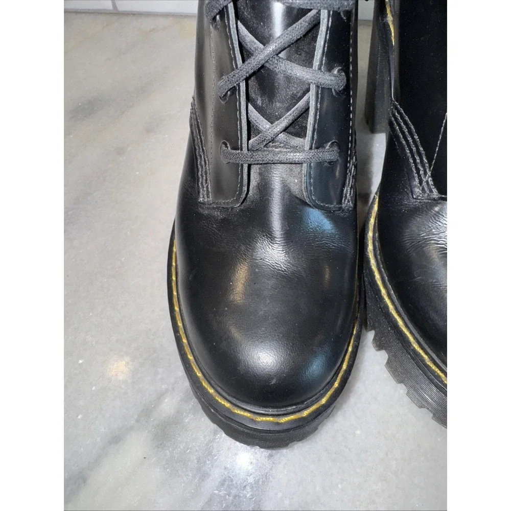 Dr Martens PersephoneHeel Ankle Booties Womens Size‎ 6 EUR 37 Black LeatherNWOT